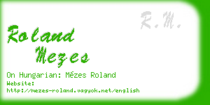 roland mezes business card